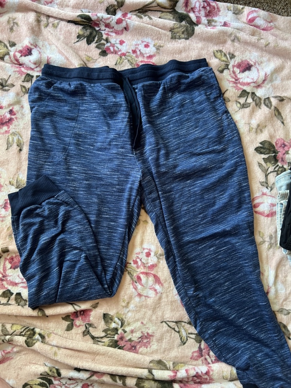 Secret Treasures Heathered Navy Blue Jogger Pants
